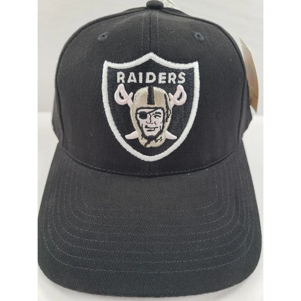 NFL Las Vegas Raiders Black Baseball Cap Adjustable Strapback Hat New with Tags